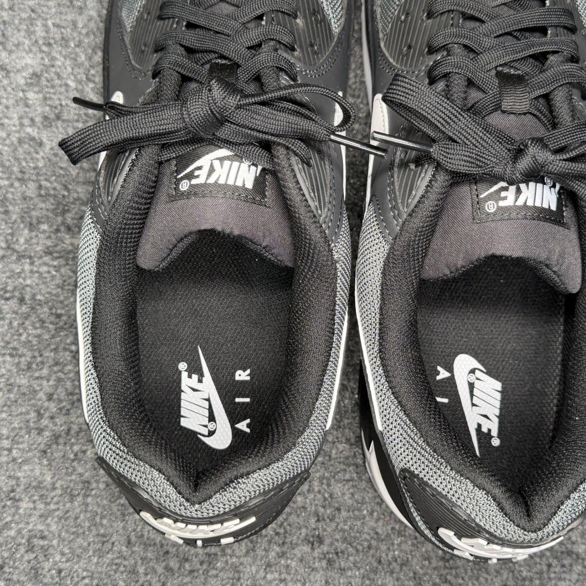 Nike Air Max 90 Athletic Shoes Men's 16 Black White Retro Classic