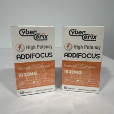 2 pack Cyber Cerix Addifocus - Brain Cognition, Energy & Focus, exp 5/2028