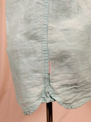 PERRY ELLIS Mens Linen/Cotton SS Sport Shirt Mint Green, Medium - Picture 8 of 12