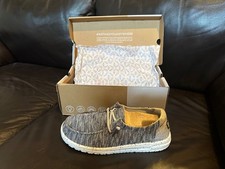 Hey Dude Wendy Sox Dark Grey Womens Size 8 Slip On Casual Shoes New