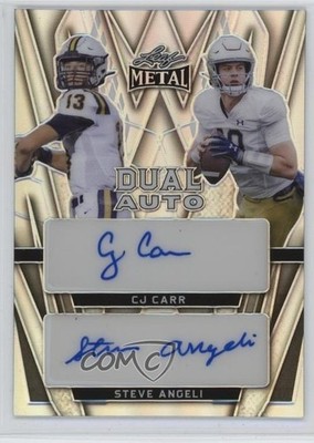 2024 Leaf Metal Dual Silver Prismatic 2/10 CJ Carr Steve Angeli #DA-8 Auto 0h6w