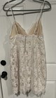 Victoria's Secret Women's White Floral Lace V-Neck Adjustable Chemise, Size L — photo 4