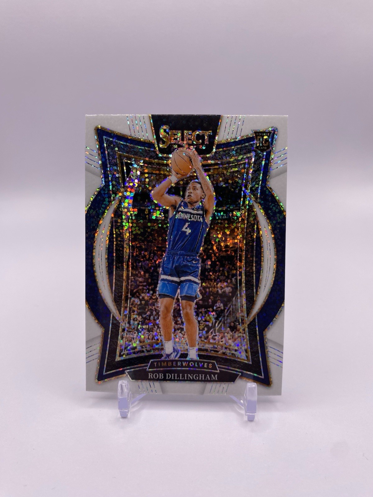 2024-25 Panini Select Rob Dillingham Concourse RC White Sparkle Prizm SP #84