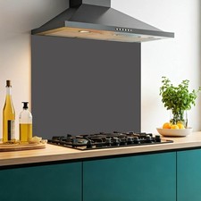 Dark Grey Glass Kitchen Splashback | 6mm Toughened Heat Resistant Glass