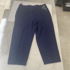 Ralph Lauren women  s province true navy linen pants size 22