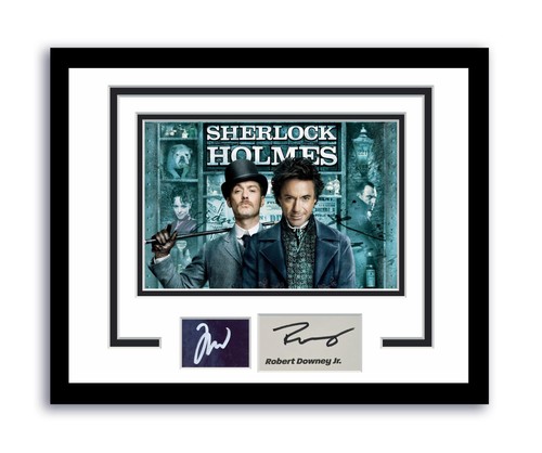 Sherlock Holmes Autographed 11x14 Framed Photo Robert Downey Jr. Jude Law ACOA