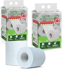 Bamboo Toilet Paper, Septic Safe Toilet Paper 2 Ply 24 Rolls 300 Sheets per Roll
