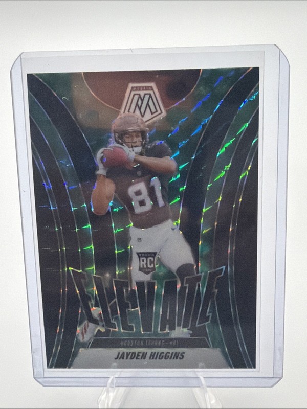 2025 Panini Mosaic - Elevate Jayden Higgins #9 Green Mosaic Prizm (RC)