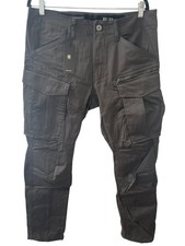 G-Star Raw Rovic Zip 3D Regular Tapered Cargo Pants Raven Men's 33x32 140 NWT