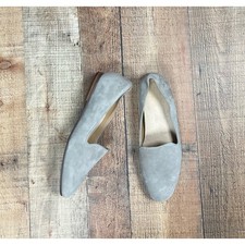 Vionic Willa Taupe Suede Slip On Loafers Womens 10 Wide Almond Toe Flat Shoes