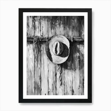 Cowboy Hat Art Print Framed Wall Ar Framed Wall Art Poster Canvas Print Picture