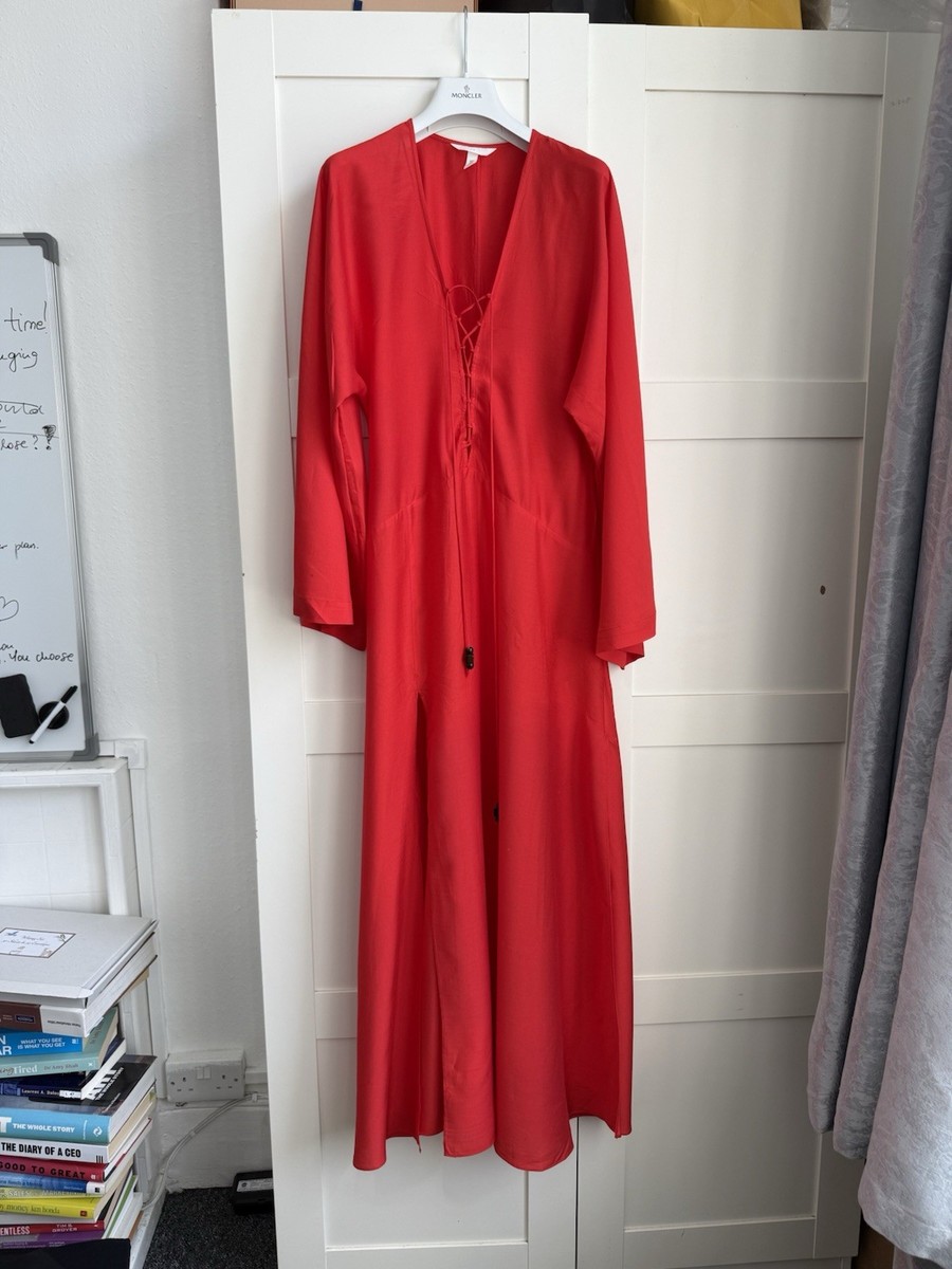 H&M Amazing Flared Red Dress Size Small Sold Out Completely UK