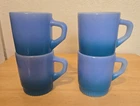 Vintage Anchor Hocking Fire King Blue Mug Coffee/Tea Cup Stackable