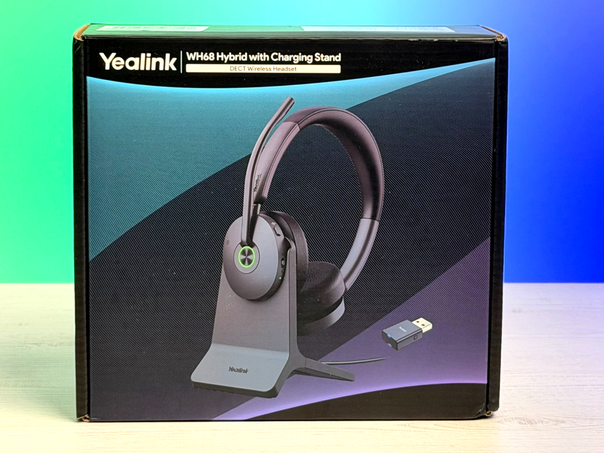 Cuffia Wireless DECT Yealink WH68 – Touch Screen 4″, ANC, Portata 150m, Connessione Multipla