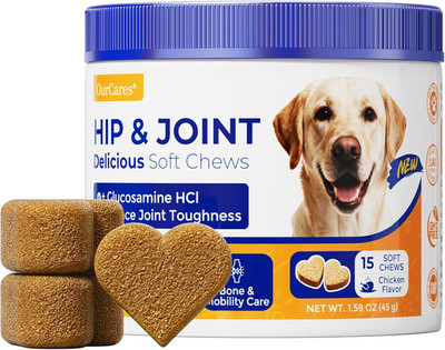 Hip & Joint Supplement for Dogs, Hip and Joint Chews Support Mobility, Senior Sm