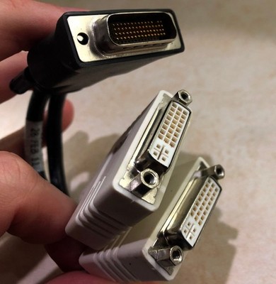 LOT OF 10 - DMS-59 To Dual DVI-I Adapter