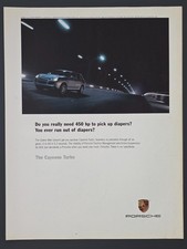2004 PRINT AD Porsche Cayenne Turbo Do you really need 450 hp to pickup diapers?