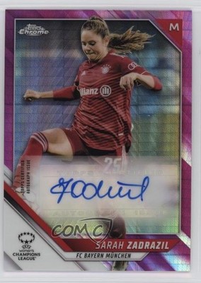 2021 Chrome UEFA Women's Champions League /150 Sarah Zadrazil Rookie Auto RC 1o2