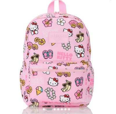 Aloha Collection Hello Kitty Rucksack rosa gepolstert Laptoprucksack Seitenta...