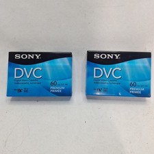Lot 2 Sony DVC MiniDV 60 Min Camcorder Digital Video Cassette Tapes DVM60PRR
