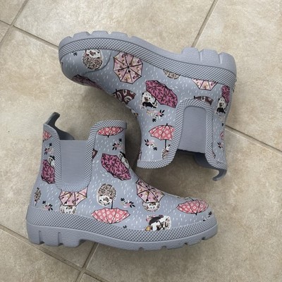 Vera Bradley EveryWear Rain Boots Women s 8 Hedgehog Umbrella Print Waterproof