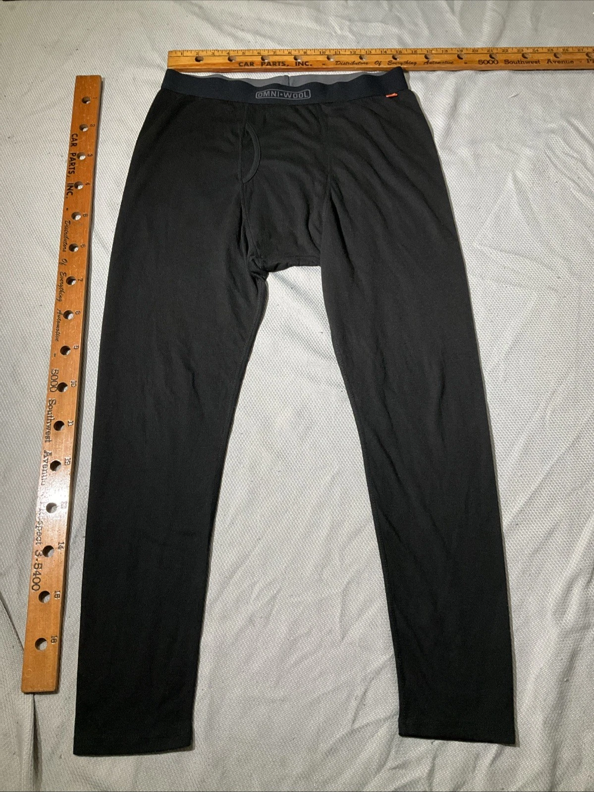 Omni-Wool Pants Mens XL Black Base Layer Thermal Long John Bottoms Pull On
