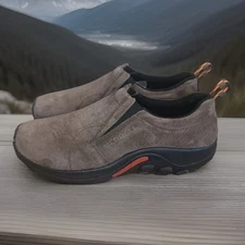 Merrell Shoes Mens Size 9.5 M Gunsmoke Leather Jungle Moc Slip On