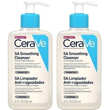 2X CeraVe SA Smoothing Cleanser 236ml Salicylic Acid Dry Rough Bumpy Skin