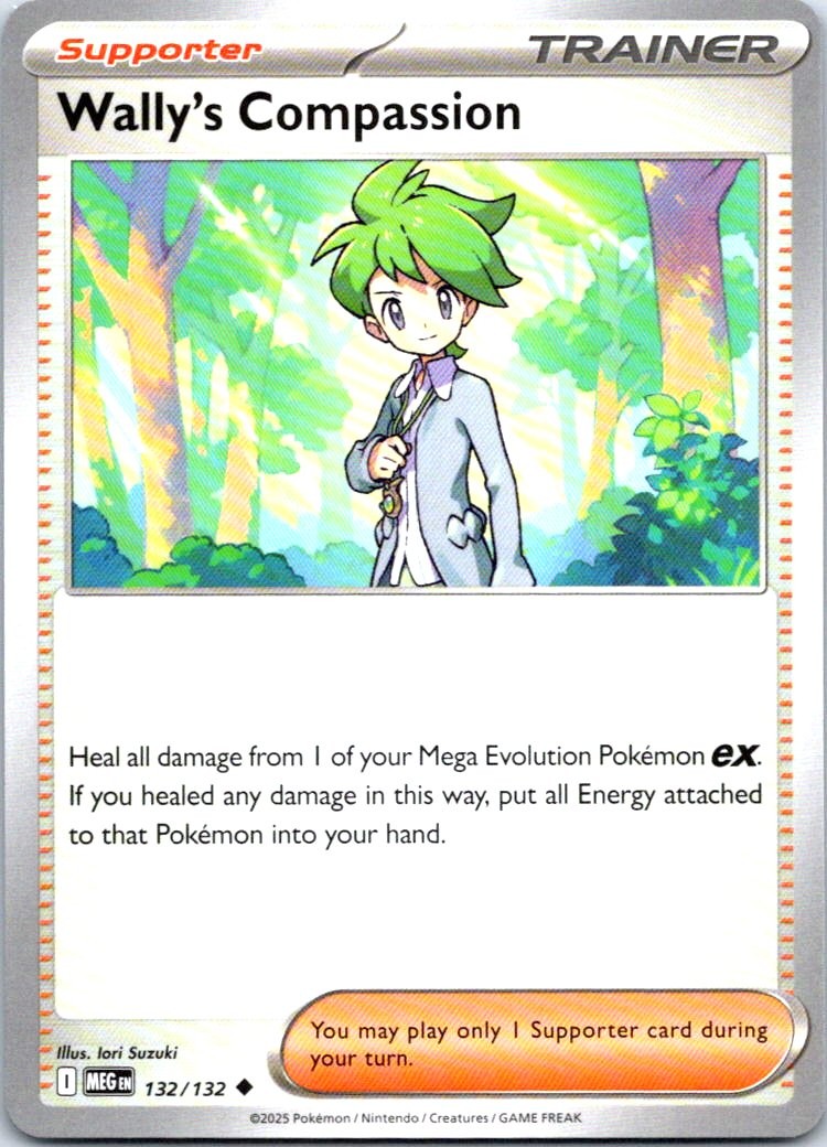 Wally's Compassion - Uncommon ME01: Mega Evolution 132/132 NM