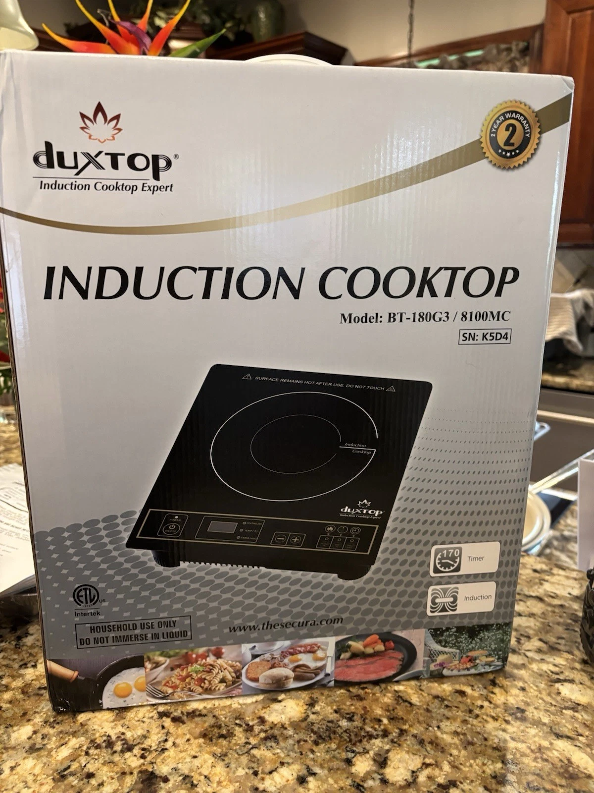Duxtop 1800W Portable Induction Cooktop Silver 8120MC 8100MC / BT-180G3