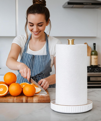 #ad #ad Gold Paper Towel Holder Countertop Ceramic Base Easy To Clean 1.5 Lbs 7quot; B... $34.25