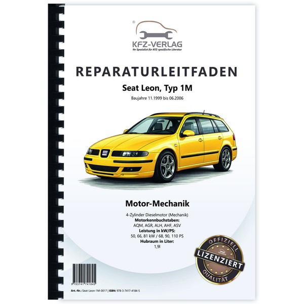 Seat Leon 1M 1999-2006 4-Zyl. Dieselmotor Mechanik 68-150 PS Reparaturhandbuch-image