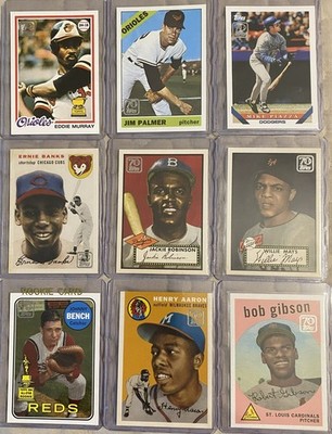 2021 Topps 70 Aniv. 9 HOF Inductee's Lot/Robinson, Gibson, Mays, Banks & Aaron++