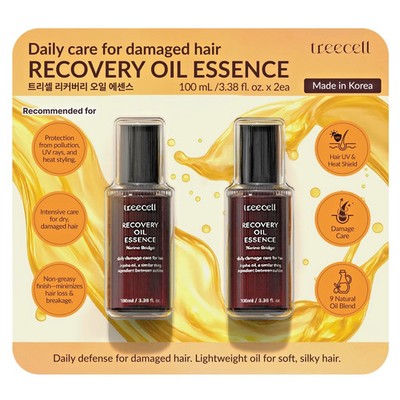 2 PK. TREECELL RECOVERY OIL ESSENCE FOR DRY,DAMAGED HAIR ( 2 BOTTLES X  3.38 OZ)