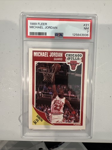 1989 FLEER #21 MICHAEL JORDAN PSA 7