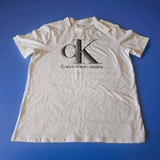 Image of NWT Calvin Klein Jeans Men's CK LOGO 100% Cotton Short Sleeve T-Shirt Tee MED.