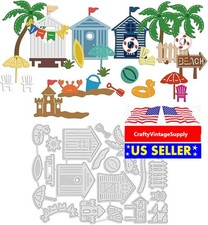 24pcs Beach ocean sea theme vacation sand metal cutting dies cut cutter die