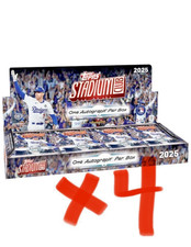 4 BOXES-2025 TOPPS STADIUM CLUB BASEBALL HOBBY BOX FACTORY SEALED--PRESALE