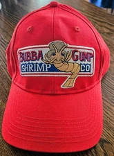 Vintage Bubba Gump Shrimp Hat Forrest Gump Movie Red Cap