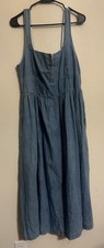 Aerie Corset Midi Dress Blue Large NWT
