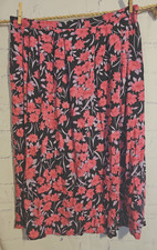 Sag Harbor Mid-length Full Skirt Multicolor Floral Plus 1X Pleated Front Stretch