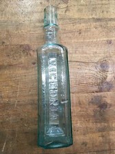 Antique Bottle Victoria Indian Sauce Sheffield Aqua Glass 