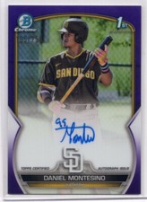 Daniel Montesino 2023 Bowman Chrome Baseball Autograph Purple #165/250