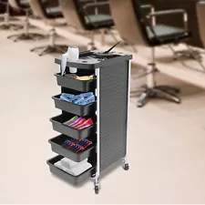 New 5 Drawers Salon Trolley Cart with Wheels, Salon Cart Multipurpose Tool Cart
