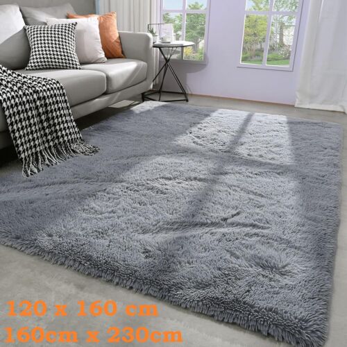 Floor Rug Rugs Fluffy Area Carpet Shaggy Soft Large Pads Living Room Bedroom Mat - Picture 1 of 15