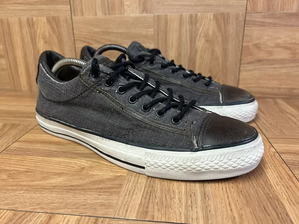 RARE Converse X JV Varvatos Vintage CTAS EV Black Charcoal Leather OX 8 Men S