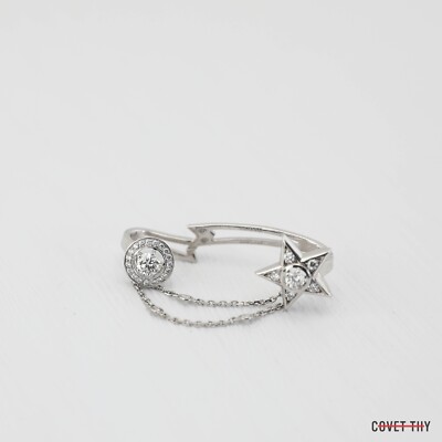 CHANEL Comete 1932 Earring Cuff 18k White Gold, 29 Diamonds