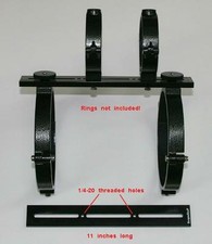 ScopeStuff RSB1 - Telescope Ring Stacking Bar - 1/4" Slots, 1/4" Thick Aluminum