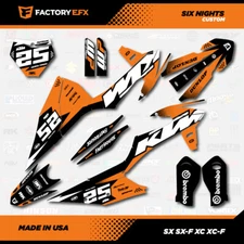 Orange Black Racing Graphics Kit fit KTM 19-22 SX SXF XC XCF 125 150 250 350 450