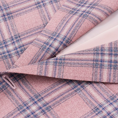Isaia Marechiaro Pink Check 'Light Top Cashmere' Sport Coat 38R (Eu 48) NWT - Picture 3 of 11